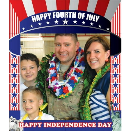Aahs Engraving Independence Day Themed Birthday Party Photo Frame Prop, 35 X 30 (Best 4th Of July Photos)