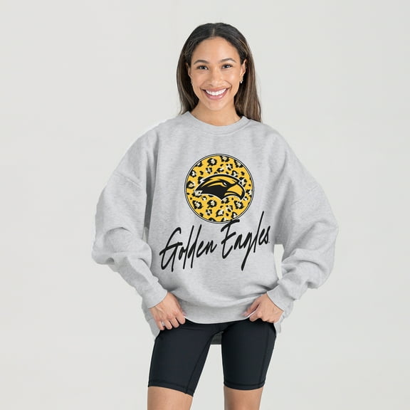 Women's Gameday Couture Ash Southern Miss Golden Eagles Premium Fleece Pullover Sweatshirt