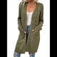 thumbnail image 1 of Suéter Cárdigan de Larga para Mujer, Otoño e Invierno, Tejido de Punto , con Botones Delanteros, Abrigo Verde XL, 1 of 8