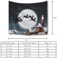thumbnail image 3 of Trineo volador de Navidad Estrellas coloridas Tela de poliéster cubierto de nieve Tapiz de pared para dormitorio Sala de estar 153 x 130 cm JAMW Sencillez, 3 of 5