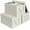 Ivory and White, variant on Storage Bins with Lids, Decorative Storage Boxes with Soft Rope Handles, Foldable Stackable Storage Baskets for Closet, Shelves, 3-Pack, Ivory and White, Jumbo