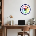 thumbnail image 3 of Wall Clock, Brown Wooden Board Silent Non Ticking Battery Operated Round Decorative Indoor Outdoor Clocks for Living Room Kitchen Bedroom Bathroom Patio 12", 3 of 6