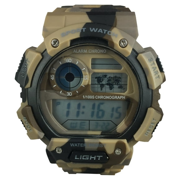 George Men's Digital Sport Wristwatch Plastic Strap