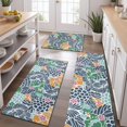 thumbnail image 2 of Pioneer Flower Floral Print Pattern Kitchen Rugs Sets Of 3,Kitchen Runner Rugs Non Skid Washable,Decorative Kitchen Floor Mats for Kitchen,Sink,Laundry,17"x30"+ 17"x47" + 17"x59", 2 of 6