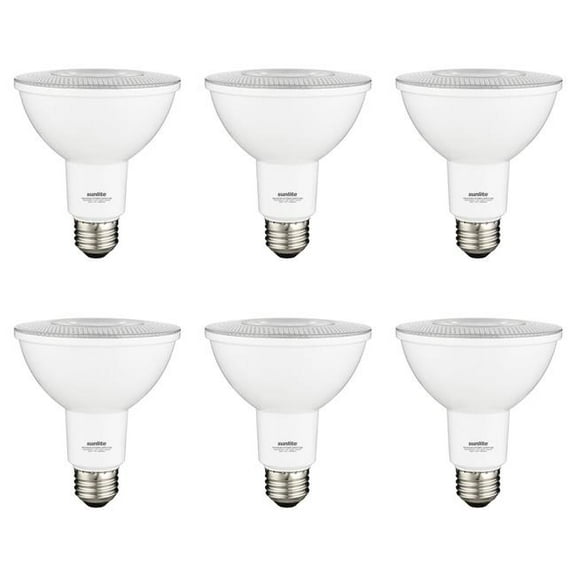 Sunshine Lighting B3167073 Sunlite LED PAR30 Recessed Light Bulb - E26 Base - 9W - 850 Lumens - 3000K - Warm White - Pack of 6