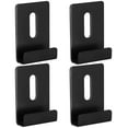 thumbnail image 3 of Clips en Verre Support Mural en Acier Inoxydable 4 Pcs 1.38x0.98x0.35 Po, 3 of 8