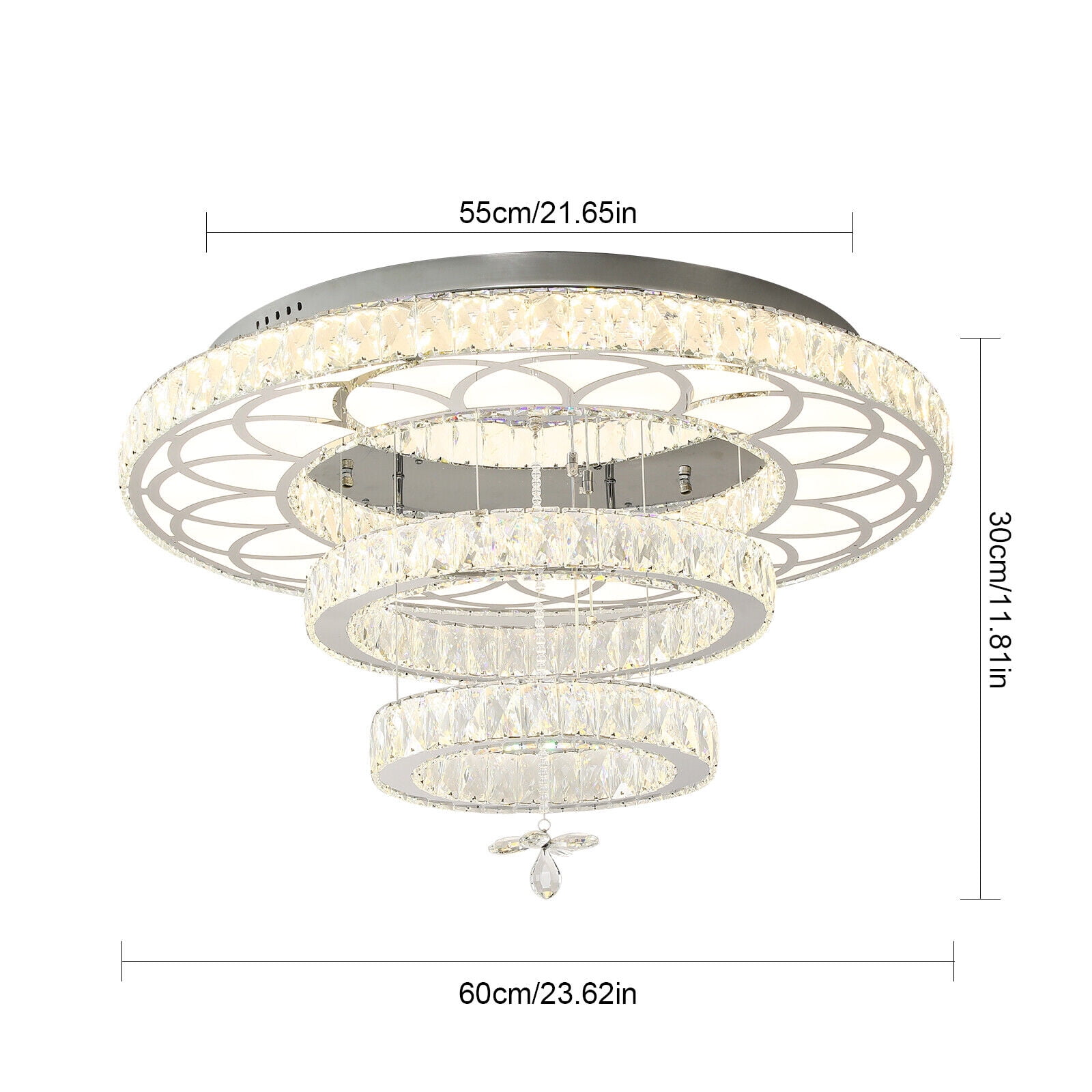 SHZICMY Modern Luxury Crystal Ceiling Chandelier Lamp Pendant Lights