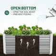thumbnail image 7 of Land Guard 6x3x3ft Raised Garden Beds Rectangle Outdoor,Easy Assembly Durable Deep Raised Garden Bed,Galvanized Metal Planter Box for Vegetables,Starlight Silver, 7 of 7