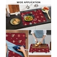 thumbnail image 5 of Large Induction Cooktop Protector Mat Christmas Stove Top Covers for Electric Stove, Winter Xmas Balls Cartoon Cute Weeping Red Decorative Stove Burner Cover Mats, Glass Top Stove Cover, 5 of 7