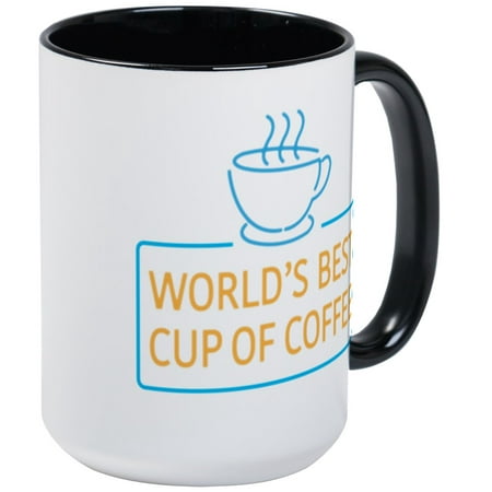 CafePress - Elf: World's Best Cup Of Coffee Large Mug - 15 oz Ceramic Large (Elf World's Best Cup Of Coffee Location)
