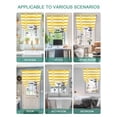 thumbnail image 5 of Yellow Striped Tie Up Curtains for Windows 54 Inch Length Balloon Curtains Kitchen Adjustable Balloon Window Shade Navy Blue Nautical Anchor Geometric Tie Up Valance Bathroom Curtain Window 42"x54", 5 of 6