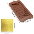 thumbnail image 4 of 4 Pcs Chocolate Moulds with 100 Gold Foil Wrappers, FineGood Non-Stick Chocolate Bar Moulds ChocolateBreak-Apart Silicone Bar Maker, 4 of 7