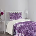 thumbnail image 5 of Ambesonne Spring Quilted Bedspread Set 2 Pcs, Spring Romantic Meadow, Twin Size, Purple White, 5 of 6