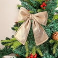 thumbnail image 6 of Large Christmas Tree Topper Bow – Velvet Satin Wedding Backdrop Decor, Indoor Holiday Decorations for Home, Party, Wedding, Car, and Gift Boxes, Beige, Bow, 6 of 9
