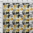 thumbnail image 2 of oneOone Viscose Chiffon Yellow Fabric Triangle Sewing Craft Projects Fabric Prints By Yard 42 Inch Wide, 2 of 4