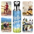 thumbnail image 5 of Hello Spring Fresh Grass Daisies Sports Bottle with Straw Stainless Steel Water Jug Portable Thermal Cup Leak-proof 600ML, 5 of 9