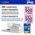 thumbnail image 2 of Cartucho de tinta Brother LC504M original Magenta de rendimiento estándar, 2 of 8
