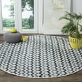thumbnail image 2 of SAFAVIEH Montauk Harding Geometric Striped Cotton Area Rug, Ivory Blue/Black, 6' x 9', 2 of 9