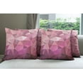 thumbnail image 6 of Ambesonne Abstract Throw Pillow Cover 4 Pack, Triangle Diamond Shape, 18", Rose Dried Rose Pink, 6 of 7