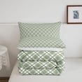 thumbnail image 5 of Manfei Classic Plaid Queen Comforter Set,Vintage Checkered Comforter Sets Queen,Gray Green,Reversible,3pcs,1 Comforter and 2 Pillowcases,3pcs,1 Comforter and 2 Pillowcases, 5 of 7