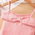 thumbnail image 6 of Umfun Toddler Girls 2 Piece Outfits, Bow Detail Spaghetti Strap Top + Wide Leg Pants Set, Cute Casual Wear, 6 of 8