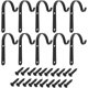 thumbnail image 2 of Juego de 10 ganchos para colgar cestas, ganchos de hierro para colgar en la pared, ganchos curvados hacia arriba para colgar plantas, comederos para pájaros y linternas (2,8 x 1,6 pulgadas), 2 of 4