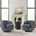 thumbnail image 2 of CHITA Swivel Accent Chair Armchair for Living Room, Fabric in Dark Gray, 2 of 11