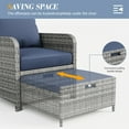 thumbnail image 4 of ELPOSUN 10 Piece Patio Furniture Set, Outdoor Patio Conversation Rattan Chair with Ottomans w/Storage Coffee Table for Pati ,Navy, 4 of 7