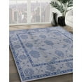 thumbnail image 3 of Ahgly Company Machine Washable Indoor Rectangle Industrial Modern Blue Gray Area Rugs, 5' x 8', 3 of 7