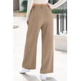 thumbnail image 7 of SHEWIN Women's Wide Leg Pants Elastic High Waisted Casual Palazzo Straight Trousers Pants with Pockets Spring Summer, 7 of 7