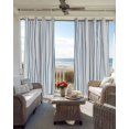 thumbnail image 4 of Blue Blackout Curtains, Light Blocking Print Window Curtains, Abstract Art Gradient Minimalist Modern Texture Thermal Insulated Window Drapes for Living Room Kitchen Cafe 2 Panels, 104"W x 52"L, 4 of 9