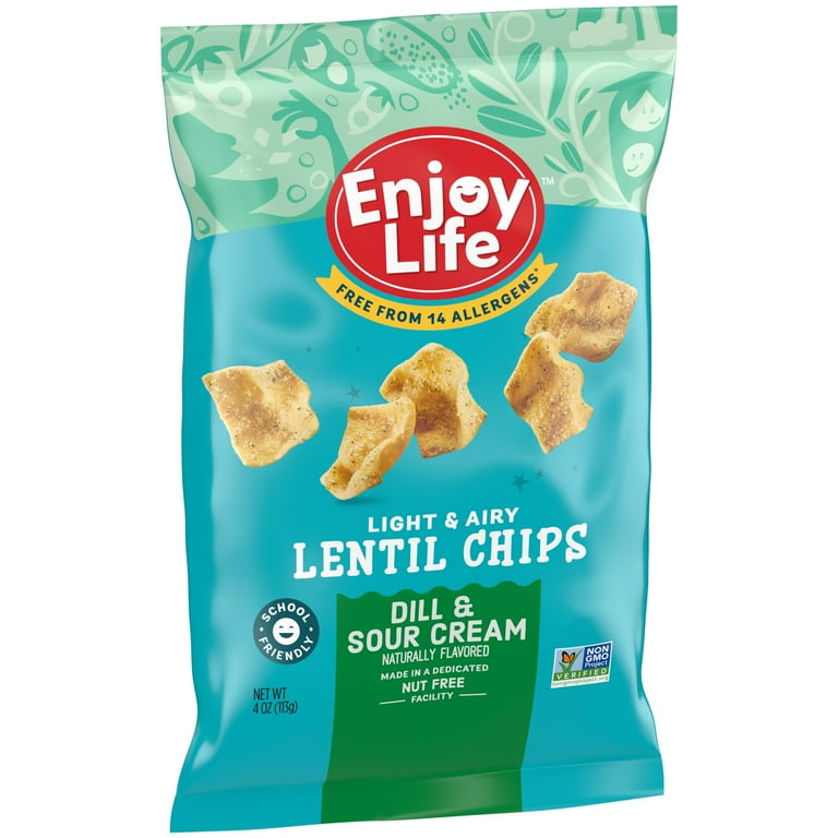 ✨Enjoy Life✨ Enjoy Life Zesty Vinegar Dill and Sour Cream Lentil Chips, Vegan