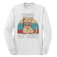 thumbnail image 3 of Proud Cat Daddy Cat Lover Mens Long Sleeve Shirt, White, Medium, 3 of 5