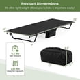 thumbnail image 3 of Costway Portable Camping Cot with Sturdy Aluminum Alloy Frame Carrying Bag Side Pocket, 3 of 10