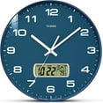 thumbnail image 1 of TIMESS 12" Reloj de Pared Analógico con Pantalla de Fecha, Reloj Moderno a Batería para Sala de Estar (Azul), 1 of 7