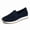 Deep Blue, variant on Comfortable Sneakers for Women Lightweight Mesh Slip-on Flat Shoes Non-slip Shock-absorbing Sneakers for Daily Wear and Outdoor Activities
