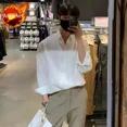 thumbnail image 3 of Camisas de hombre de vestir sencillas para oficina, negocios, camisa formal para hombre con cuello, estilo coreano, cosas baratas, novedad de 2025, tops casuales, 3 of 5