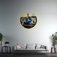 thumbnail image 4 of Jerusalem City View 12 Inch Vinyl Record Wall Clock - Silent, Creative, and Unique Clock for Living Room, Entryway, or Bedroom Decor - Perfect Gift Idea(12 inchs B with LED), 4 of 7
