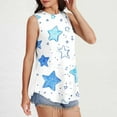 thumbnail image 2 of WREESH 4th of July Shirts Women Sleeveless American Flag Graphic Tees Star Striped Independence Day Patriotic Shirts Tunic Tank Tops, 2 of 6