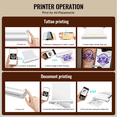 thumbnail image 4 of 2-in-1 Wireless Bluetooth Thermal Printer for Tattoo Stencils & Documents, Portable Temporary Tattoo Transfer Machine Kit for Tattoo Artist & Beginner, WT, 4 of 7