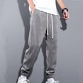 thumbnail image 5 of ZORYEVY Running Mens Pants Fall Plus Size Workout Athletic Joggers Trousers for Men Solid with Pockets Breathable Elastic Waist Drawstring Pants, 5 of 6