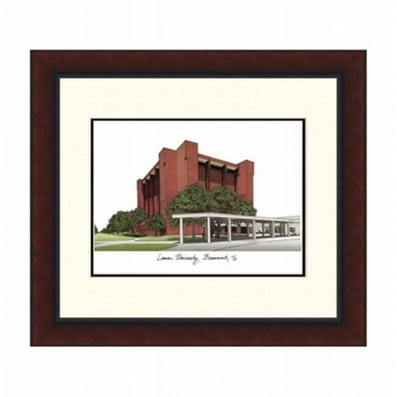Campusimages TX994LR Lamar University Legacy Alumnus Framed Lithograph