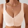 thumbnail image 6 of Women's Front Closure Bralette with Scalloped Lace Wide Straps Removable Padding Wireless Comfort Bra Sports Bras for Running Athletic Women Maximum Support Sports Bra Pack of Bra Cup Sports Bra, 6 of 7