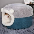 thumbnail image 3 of Cama para mascotas 2 en un con rosquilla, concha para perro, gato, forma forma forma , cálida, para abrazar, perrera, sofá suave para , cojín - Los 40x40x31cm Colco Casa de la cama del gato, 3 of 8