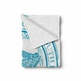 thumbnail image 2 of Vintage Airplane Soft Flannel Fleece Blanket, South Pole Antarctica Words on Retro Style Blue Stamp Grunge Airplane, Cozy Plush for Indoor and Outdoor Use, 70" x 90", Sky Blue White, by Ambesonne, 2 of 6