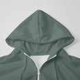 thumbnail image 6 of Women's Quarter Zip Hoodie,Soft Pullover Sweatshirt with Adjustable Hood,Long Sleeve Casual Streetwear for Everyday, Solid Color Comfortable Hooded Top for Women, Trendy Zip Up Design Blackish Green, 6 of 7