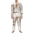 thumbnail image 3 of Fotbe Western Desert Cowboys Pijama de Hombre con Estampado de Manga Larga, Conjunto de 2 Piezas, Ropa de Dormir Suave y Cómoda con Bolsillos-X-Large, 3 of 7