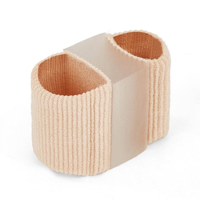 Corrector de dedos en martillo suave y agradable para la piel, separador de dedos gordos con diseño de orificio doble, separador de dedos para aliviar el dolor de pies-1 par
