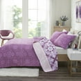 thumbnail image 6 of Home Essence Apartment Lena Printed Reversible Cotton Coverlet Set, Twin/Twin XL, Purple, 6 of 19