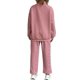 thumbnail image 2 of Conjunto Deportivo de Dos Piezas para Mujer: Sudadera y Pantalón Deportivo de Cuello Redondo Liso y Holgado, Conjunto de Jersey para Estar en Casa. Rosa XL, 2 of 5